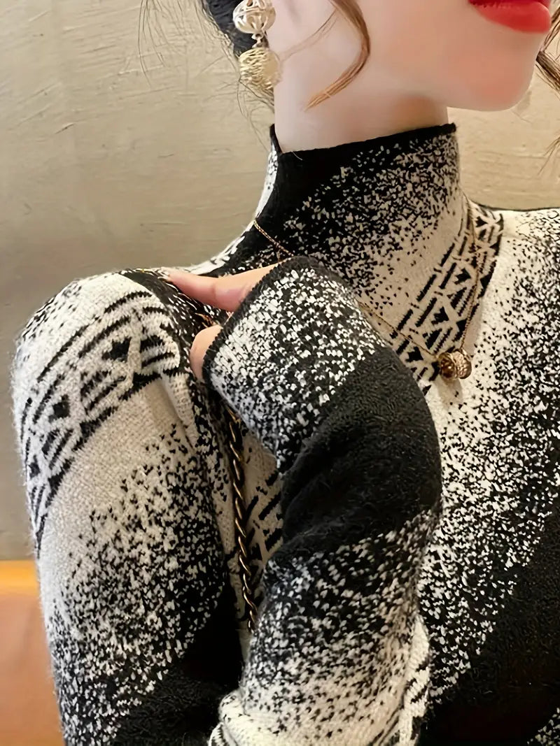 Mayla - eleganter gestreifter strickpullover