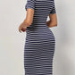 Chloe – elegantes, figurbetontes streifenkleid