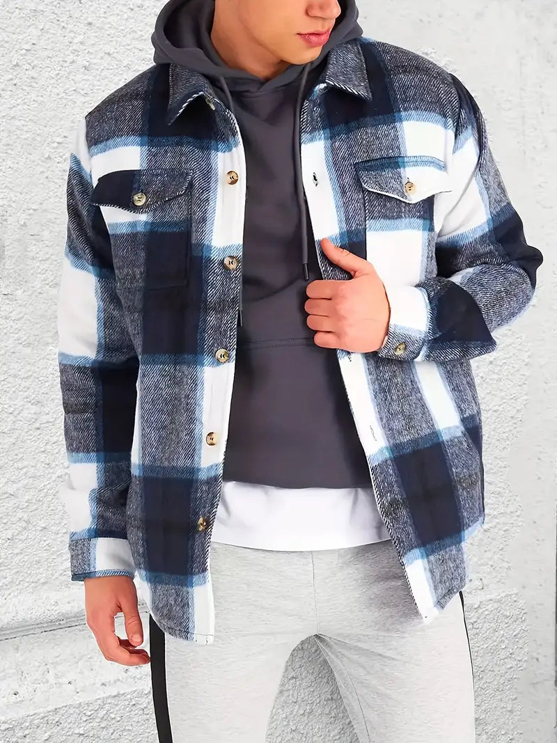 Jeremy – langarm-hemdjacke mit karomuster