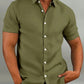 Jackson – lässiges, einfarbiges kurzarm-button-down-hemd für herren