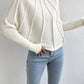 Zhara – warmer strickpullover mit hohem kragen