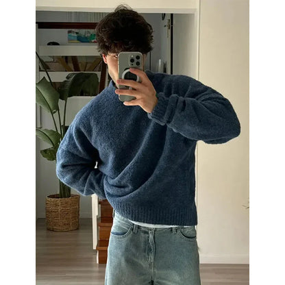 Herren rundhals pullover im zeitlosen design