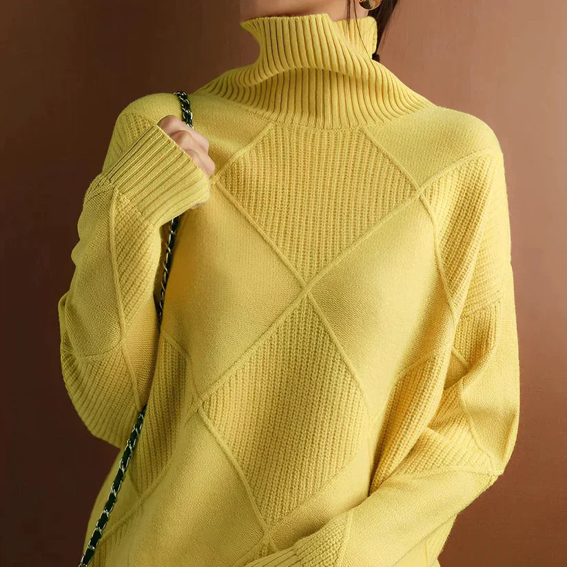 Valentina - pullover mit hohem kragen