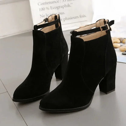 Stiefeletten mit hohem blockabsatz für damen