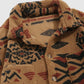 Alec - retro-fleecejacke mit aufschlägen im ethno-Stil