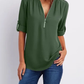 Adeline – chiffonbluse mit reibverschluss