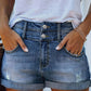 Natalie – gerippte jeansshorts für frühling/sommer