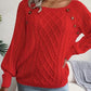 Natalie – lässiger pullover mit rundhalsausschnitt