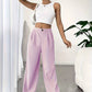Avery – lässige, einfarbige hose mit weitem bein