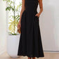 Schwarzes maxikleid halter - Clara