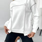 Ottilie - asymmetrisches geripptes kapuzensweatshirt für damen