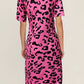 Ella – figurbetontes, geteiltes kleid mit leopardenmuster