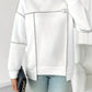 Ottilie - asymmetrisches geripptes kapuzensweatshirt für damen