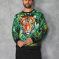 William – pullover mit tigermuster und rundhalsausschnitt für herren