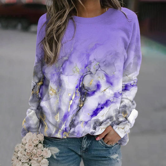 Seraphina – lavendelfarbener pullover mit rundhalsausschnitt