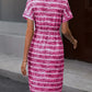 Elizabeth – gestreiftes kleid mit kordelzug in der taille