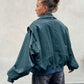 Schicke leder bomberjacke für frauen - khalil
