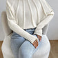 Zhara – warmer strickpullover mit hohem kragen