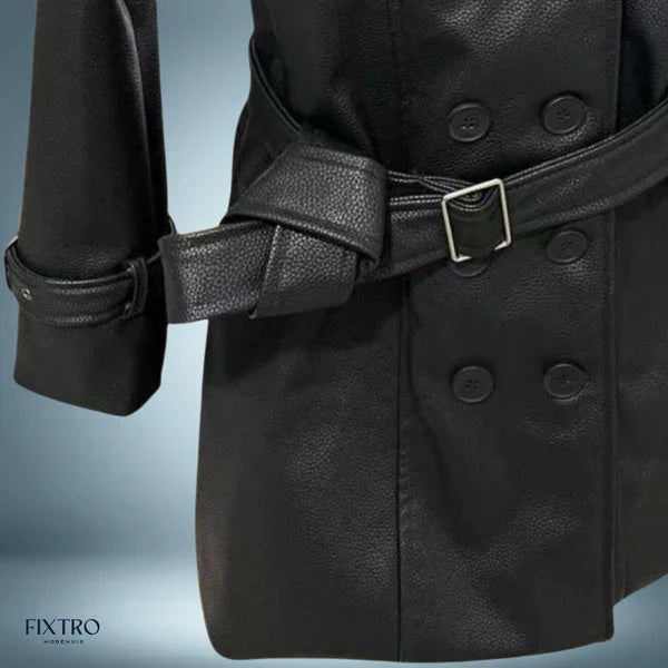 Modern - lange lederjacke