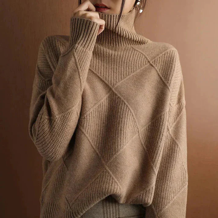 Valentina - pullover mit hohem kragen