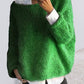 Farbiger pullover mit rundhalsausschnitt