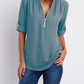 Adeline – chiffonbluse mit reibverschluss