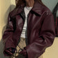 Cassidy – stylische, übergroße lederjacke