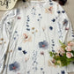 Victoria – t-shirt mit blumendruck und rundhalsausschnitt für den frühling