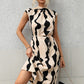 Clara – gestreiftes, elegantes kleid mit flügelärmeln für frühling und sommer