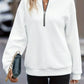 Audrey – lässiges langarm-sweatshirt mit viertelreibverschluss für den frühling