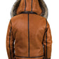 Meti - schafsfelljacke mit fellkapuze