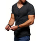 Faustino - locker sitzendes herren-t-shirt mit v-ausschnitt
