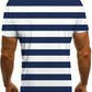 Isaac – kontrastgestreiftes t-shirt für männer