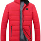 Sert – modische herrenjacke mit stehkragen – dicker und warmer wintermantel mit samtfutter