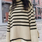 Natalie - gestreifter rollkragenpullover