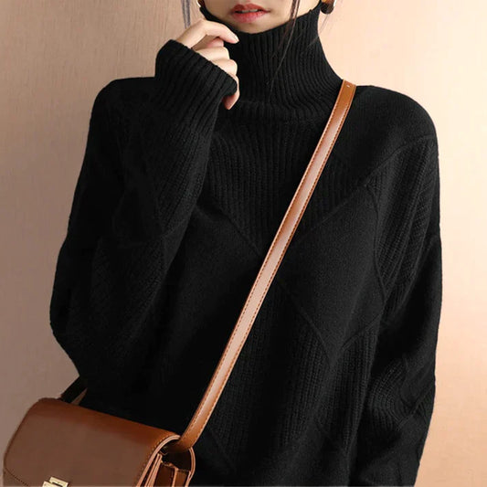 Valentina - pullover mit hohem kragen