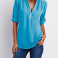 Adeline – chiffonbluse mit reibverschluss