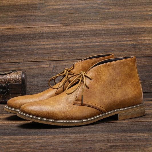 Klassische wüstenstiefel für herren im vintage-stil