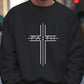 Kevin – faith cross-print-pullover für männer