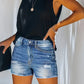 Ruby – gerippte jeansshorts für frühling/sommer