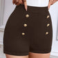 Olivia – shorts mit hohem bund und knopfdekor
