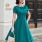 Weißes vintage-kleid midi - greta