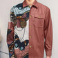 Daniel – vintage-langarmshirt mit knopfleiste