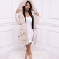 Sable – stylische jacke mit kapuze, gürtel und verstellbarer taille