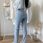 Twyla - glitzerjeans mit hoher taille