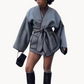 Ophelia - taillierte damenjacke mit schickem gürteldesign