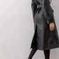 Winona - trenchcoat lederjacke mit gürtel