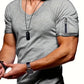 Faustino - locker sitzendes herren-t-shirt mit v-ausschnitt