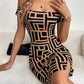 Hazel – unterkleid mit geo-print am saum