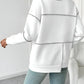 Ottilie - asymmetrisches geripptes kapuzensweatshirt für damen